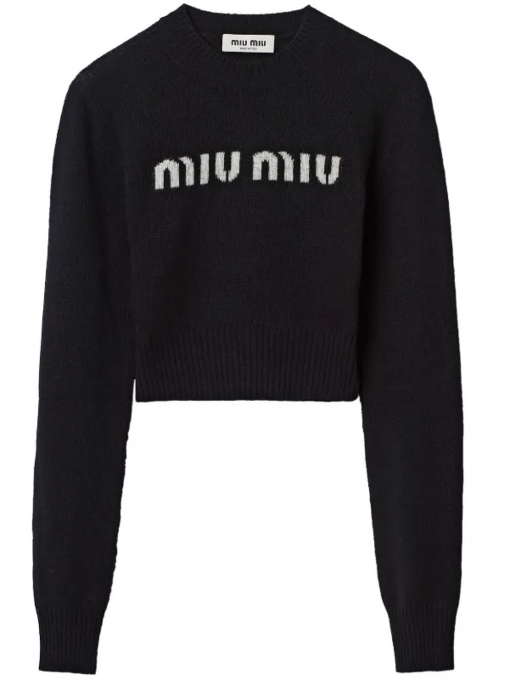 Miu Miu Black Wool And Cashmere Sweater